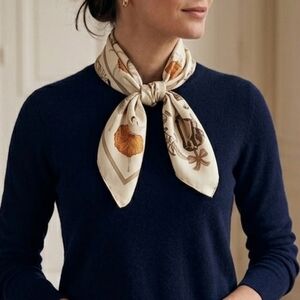 NWT Parisian Ballet Satin Scarf, Vintage Inspired Neck Scarf Head Wrap 35" × 35"